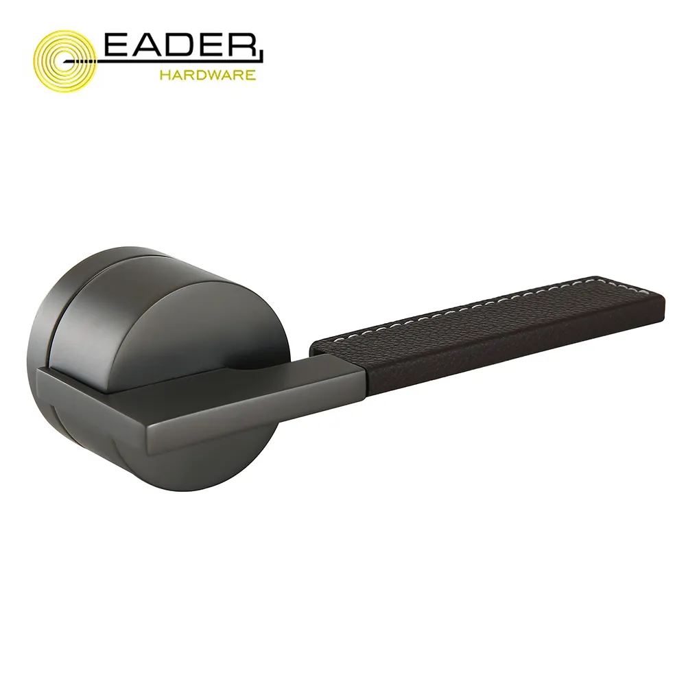 EADER यूरोपीय नई डिजाइन चमड़े दरवाज़े के हैंडल उच्च गुणवत्ता जस्ता मिश्र धातु दरवाज़े के हैंडल लॉक