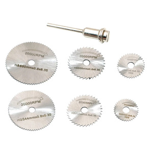 7 pièces 25/32/50 HSS lame de scie circulaire outil rotatif pour <span class=keywords><strong>Dremel</strong></span> métal Cutter outils électriques ensemble <span class=keywords><strong>bois</strong></span> disques de coupe perceuse mandrin coupure - Product Image 2