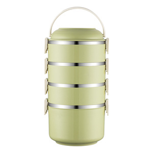 กล่องอาหารกลางวันแบบหลายชั้น ฝาปิดทรงกระบอกแบบฉนวนกันความร้อน สำหรับเด็กนักเรียน - Product Image 1