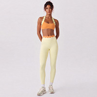 Ensemble de yoga personnalisé, anti-transpiration, 2 pièces, vêtements de sport pour femmes, vêtements de sport, haute élasticité, ensembles assortis pour le pilates et la remise en forme