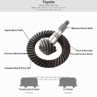 HF pour Toyota Land Cruiser, blocage de différentiel pneumatique, blocage de différentiel pneumatique avant et arrière, rapport de transmission 3,55 à 5,28, 4x4 tout-terrain