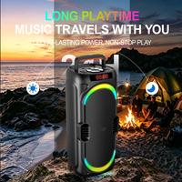 Subwoofers de 4 Pulgadas, Sistema de Sonido para DJ, Caja de Karaoke Portátil para Exteriores, Altavoz Inalámbrico BT, Canto al Aire Libre, LED RGB