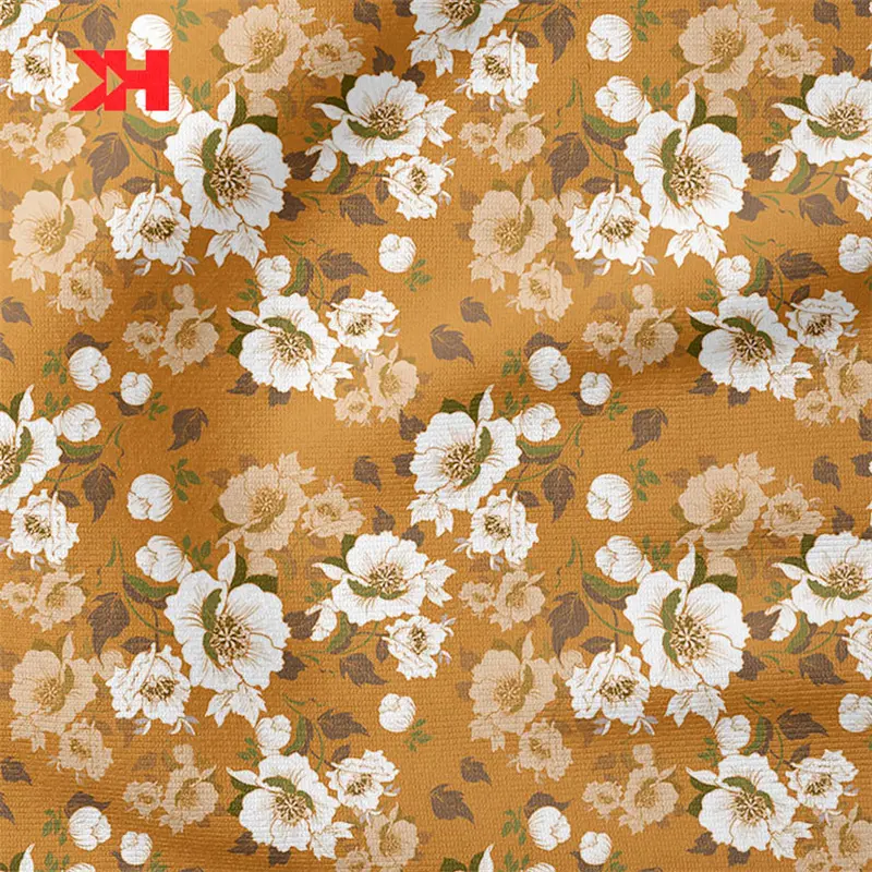 Kahn New design 155cm floral spandex cotton lycra fabric wholesale