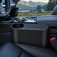 Poubelle de voiture multifonctionnelle Micora ABS, boîte de rangement à 1-3 compartiments, organisateur portable étanche à suspendre à la porte, pour l'intérieur