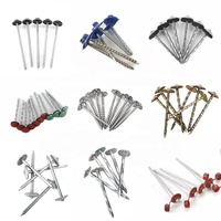 Clous galvanisés pour toiture parapluie avec rondelle en caoutchouc Clous pour toiture à tige torsadée Clous en zinc 9GX2.5"