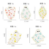 En gros, épingles en métal à l'effigie de dessins animés, broches en alliage fantôme sans visage pour Halloween, épingles en émail créatives et mignonnes, badges décoratifs pour vêtements