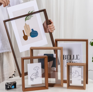 Phổ Biến Gỗ Tự Nhiên Màu Hollow Khung Ảnh Viết Tay <span class=keywords><strong>DIY</strong></span> Máy Tính Để Bàn Hiển Thị Đứng Treo Tường Thư Pháp Và Hình Ảnh Khung - Product Image 4