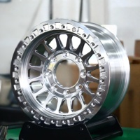 Nouvelles jantes Walle forgées en alliage d'aluminium brossé argenté concave, jantes de rechange 18-22 pouces 8x165.1 8x170, lot de 4, garantie 3 ans