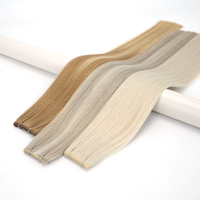 Extensiones de Cabello Virgen Ruso Fino Invisible Genius Weft, Cabello Humano de Doble Trama, Proveedor de Genius Weft