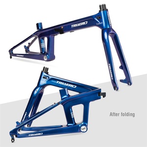 Cuadro de <span class=keywords><strong>bicicleta</strong></span> plegable de <span class=keywords><strong>carbono</strong></span>, cuadro de <span class=keywords><strong>bicicleta</strong></span> plegable de 20 pulgadas, pintura camaleón, nuevo modelo - Product Image 4