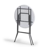 Table pliante en plastique de 3,6 pieds de haut largeur 2.6 pieds Barre blanche pliante en plastique Intérieur/extérieur