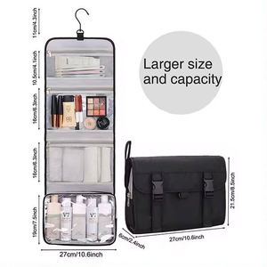 Free Sample Custom Foldable Waterproof polyester Cosmetic <b>Bag</b> Makeup Tools Shaving Storage Hanging Travel <b>Toiletry</b> <b>Bag</b> <b>Men</b> - Product Image 3