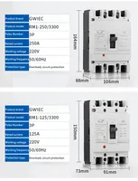 Nouveau disjoncteur Chint MCCB série NXM 3P/4 pôles NXM-1600S/300 1250A NXM-1600S/300 1600A Disjoncteur à boîtier moulé