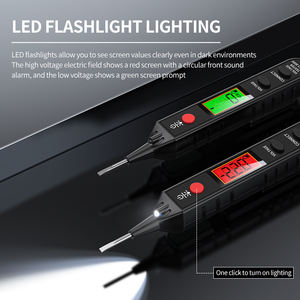 <span class=keywords><strong>Testeur</strong></span> de tension numérique sans contact AC <span class=keywords><strong>12V</strong></span>~300V NCV, détecteur de point de rupture de fil avec écran LCD et buzzer - Product Image 4