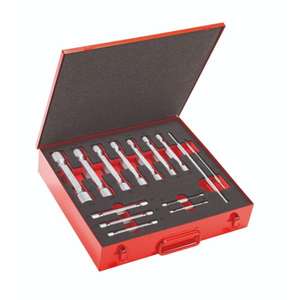 USAG - U02900187 Juego de llaves de doble tubo pesadas (14 piezas) -EAN 8001150044991 LLAVES DE VASO - Product Image 1