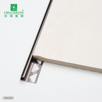 Profilé de transition en aluminium durable pour carrelage, finition métallique pour appartement, personnalisable sur mesure, 27,2 mm x 13,12 mm