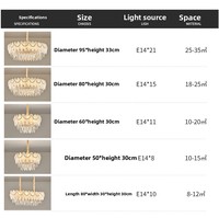 Lustre moderne en cristal LED de luxe pour salon, salle à manger, chambre à coucher, luminaire suspendu, lampe d'art pour restaurant