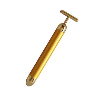 Venta caliente 24K Gold Energy Beauty Bar Masajeador de vibración facial Dispositivo de estiramiento facial en forma de T para el cuidado y la belleza de la piel facial - Product Image 2