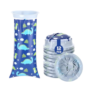 Sacs à vomir jetables pour enfants de 1000 ml, étanches, imprimés en gravure, avec fermeture à bouton, pour soulager les nausées, le mal des transports, les voyages et les urgences - Product Image 1