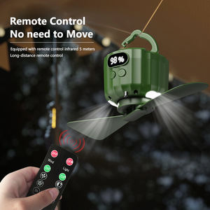 Batería grande Tienda <span class=keywords><strong>de</strong></span> campaña Ventiladores <span class=keywords><strong>de</strong></span> <span class=keywords><strong>techo</strong></span> 3 velocidades Toldo <span class=keywords><strong>Ventilador</strong></span> colgante con linterna LED USB remoto 10400Mah - Product Image 5