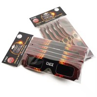 Verres d'éclipse solaire certifiés ISO 12312 Verres en papier de visualisation d'éclipse de conception personnalisée