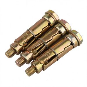 Ancre à <span class=keywords><strong>goujon</strong></span> en acier au carbone M8 M10, robuste, 3 boulons, 4 boucliers d'<span class=keywords><strong>ancrage</strong></span>, boulon Rawl, ancre à crochet en J, plaqué zinc jaune - Product Image 1