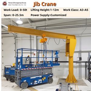 เครนจิ๊บแบบเคลื่อนย้ายได้ 360 องศา ขนาดเล็ก รับน้ำหนัก 0.5-3 ตัน สำหรับงานก่อสร้างในโรงงาน รับประกัน 1 ปี พร้อมมอเตอร์และส่วนประกอบหลัก คุณภาพเยี่ยม - Product Image 6