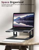 Support de moniteur de bureau ergonomique détachable avec rangement inférieur, support pour ordinateur portable en aluminium pour le bureau (un seul niveau)