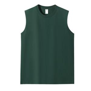 Canotta da Uomo Casual Personalizzata 230G Maglietta Senza Maniche Moda High Street 100% Cotone Pesante Orlo Sfilacciato Vestibilità Ampia Tinta Unita - Product Image 1