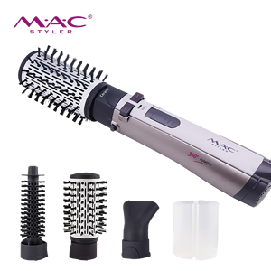 <span class=keywords><strong>Brosse</strong></span> à cheveux <span class=keywords><strong>rotative</strong></span> ionique en céramique MAC Electric 3 en 1, séchage automatique, bouclage, volumisation, <span class=keywords><strong>1000W</strong></span>, température multi-vitesses - Product Image 1