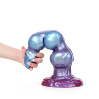 Dildo de Fantasía Luminoso en la Oscuridad, de Silicona, con Forma de Monstruo Alienígena, con Ventosa, Juguete Sexual para Mujeres, Tapón Anal, Neón, Nuevo
