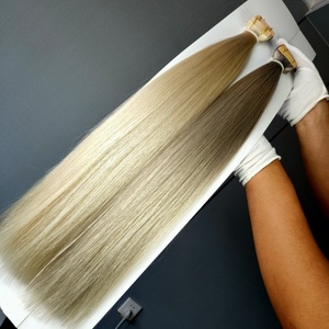 Extensiones de Cabello Humano Remy 100% de Dragonbeauty Factory, de 10 a 30 Pulgadas, de Alta Calidad, Rusas, con Cinta Adhesiva, Color Rubio Balayage Degradado Natural - Product Image 2