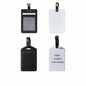 Customizable Luxury PU Leather Luggage <b>Tag</b> Soft Heat Transfer Blank for Personalized <b>Name</b> <b>Tag</b> Design Fashionable Accessory - Product Image 1