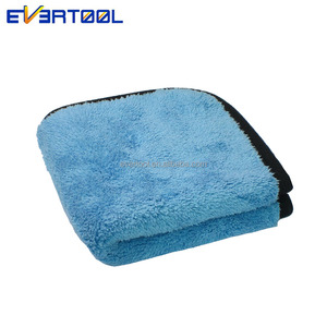 Serviette de séchage pour voiture EVERTOOL Car Care 1200gsm, bleu ciel, microfibre moelleuse, haute densité, pour le lavage et le detailing automobile - Product Image 2