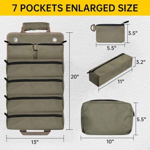 Muestra Gratuita de Kit de Herramientas Portátil de Lona, Diseño Enrollable Multifuncional y Duradero, Asistente Perfecto para Profesionales y Carpinteros - Product Image 6