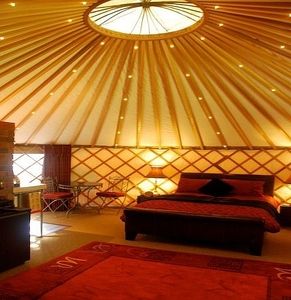 Yurte de luxe moderne pour le camping en plein air, <span class=keywords><strong>4</strong></span> <span class=keywords><strong>saisons</strong></span>, 5m 6m, tente de glamping pour touristes <span class=keywords><strong>à</strong></span> <span class=keywords><strong>vendre</strong></span> - Product Image 4