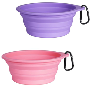 Mangkuk Anjing Silikon Lipat Portabel, Tempat Minum Hewan Peliharaan untuk Perjalanan, Jalan-jalan, Berkemah - Product Image 2