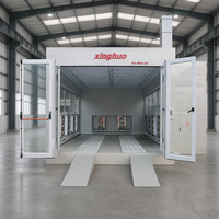 Cabines de peinture infrarouges électriques Elite 43 kW pour voitures, prix départ usine, 80 ° Cabine de peinture automobile avec double ventilateur d'admission