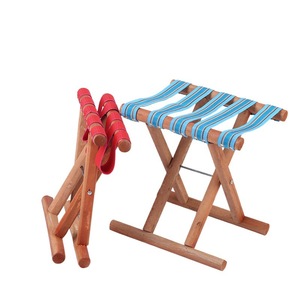 Folding <b>Stool</b> Solid Wood Oval Foldable Garden Chair 40cm Large 35cm <b>Small</b> Minimalist Design Outdoor Portable - Product Image 5