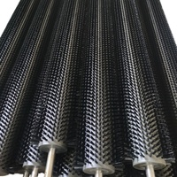 Voedselveilige cilindrische borstelrol 155mm diameter metalen handvat op maat gemaakte export nylon borstelharen JXY merk voor fruit en groenten