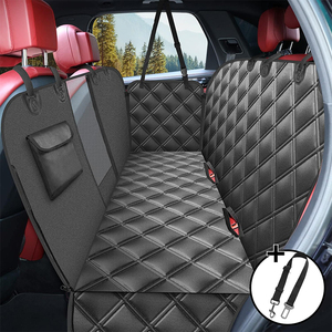 غطاء مقعد السيارة للكلاب على شكل أرجوحة مع نافذة شبكية، متين ومقاوم للخدش والماء، غطاء حماية للمقعد الخلفي للسيارة - Product Image 1