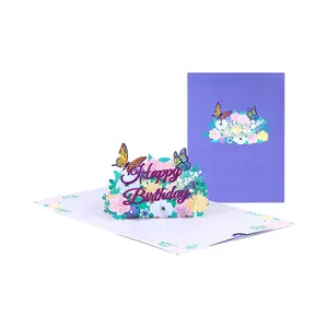 2023 Op Maat Gemaakte Verjaardagswensen Cadeau Kleine Kaart Met Stickers En Envelop Valentijnsdag Driedimensionale Wenskaart