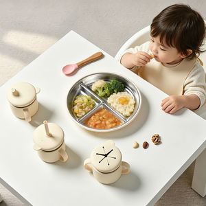 Stainless Steel Infant <b>Sippy</b> With <b>Straw</b> Baby Drinking <b>Cup</b> Toddler Kids Mealtime Tableware Custom Logo Wholesale - Product Image 1