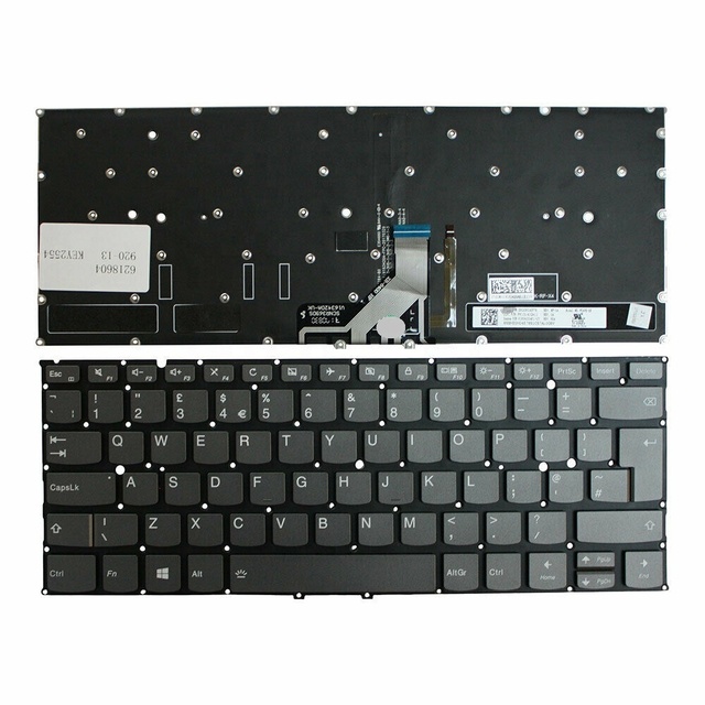 Teclados Keyboard for Lenovo Yoga 920-13 920-13IKB GRAY (Backlit) PK314U2A19 UK GR Nordic Notebook Keyboard