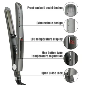 QXXZ Neuheiten Mode Frisur Negativ-Ionen-Haarglätter LED Temperaturregelung Anzeige Keramik-Modellierungstools