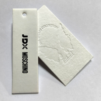 Étiquettes volantes en relief ZP-Custom avec design en papier coloré Matériau texturé de luxe pour l'industrie du vêtement et les accessoires de mode
