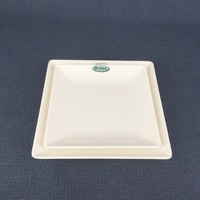 Assiette carrée en mélamine personnalisable avec logo, écologique, sans BPA, de luxe, pour service rapide, idéale pour restaurants et budgets contrôlés
