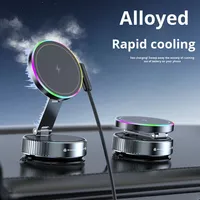Support magnétique populaire pour tableau de bord de voiture avec adsorption par aspiration, support de téléphone portable avec chargeur sans fil