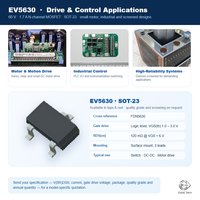 Transistor MOSFET à canal N 60V 1.7A SOT-23, niveau logique, faible RDS(on) 100 mΩ, commutateur de charge, convertisseur DC-DC, équivalent FDN5630