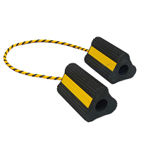 Cales de roue d'avion en caoutchouc personnalisées pour support au sol, avec corde en nylon antidérapante de 16 cm, pour véhicules, de fabrication industrielle